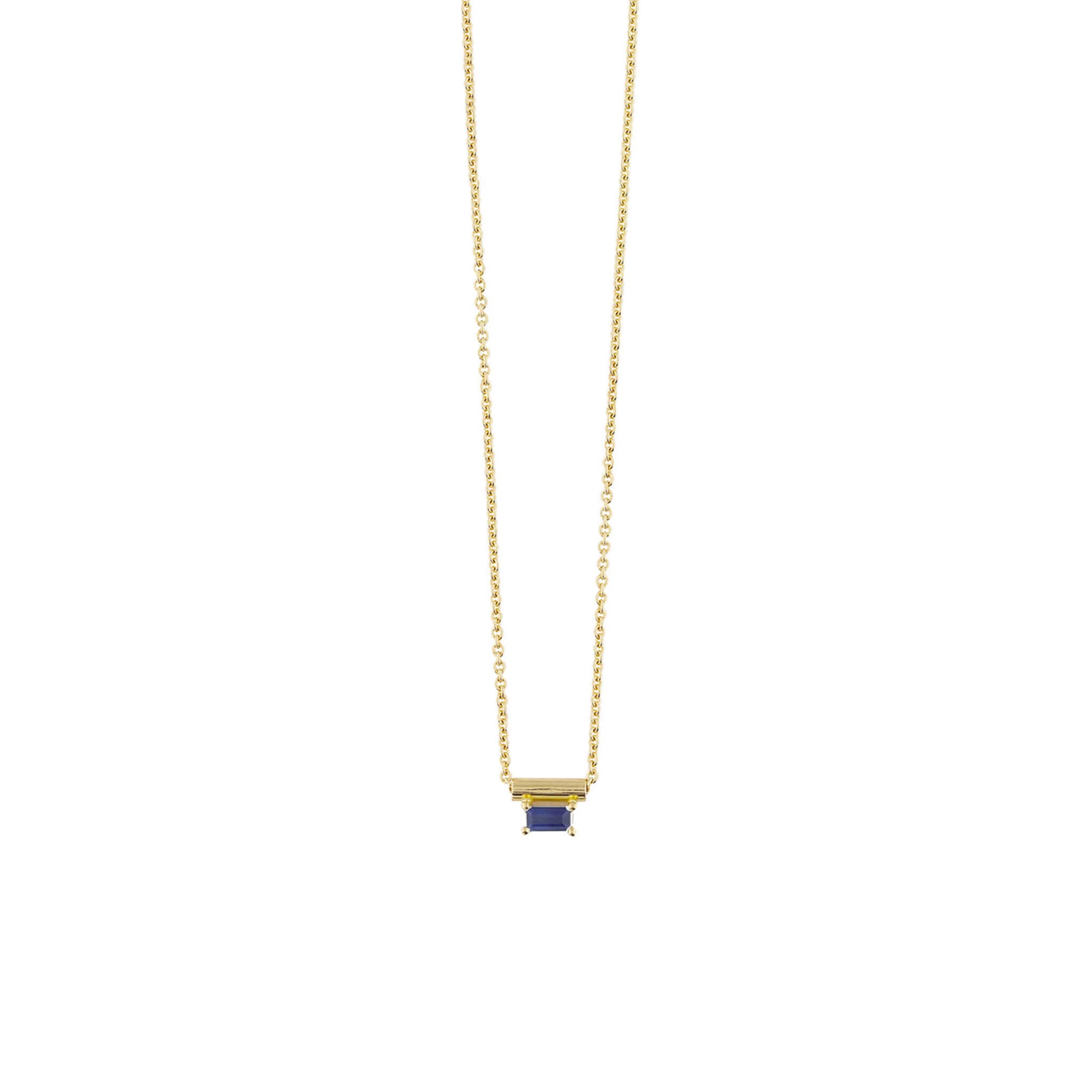 18-carat yellow gold sapphire nora necklace