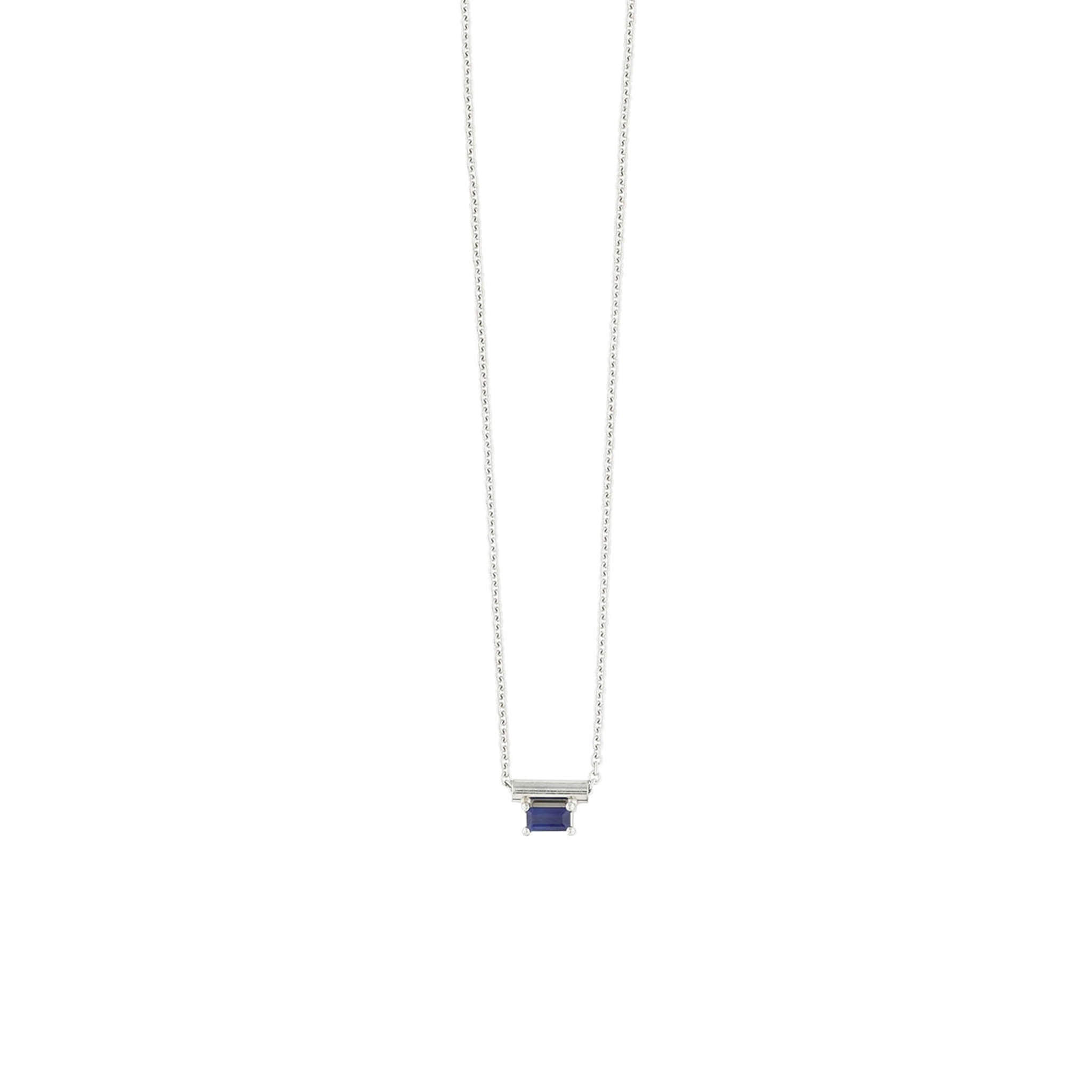 18-carat white gold sapphire nora necklace