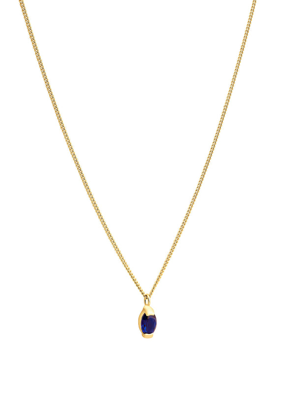 Anchor necklace with cubic zirconia