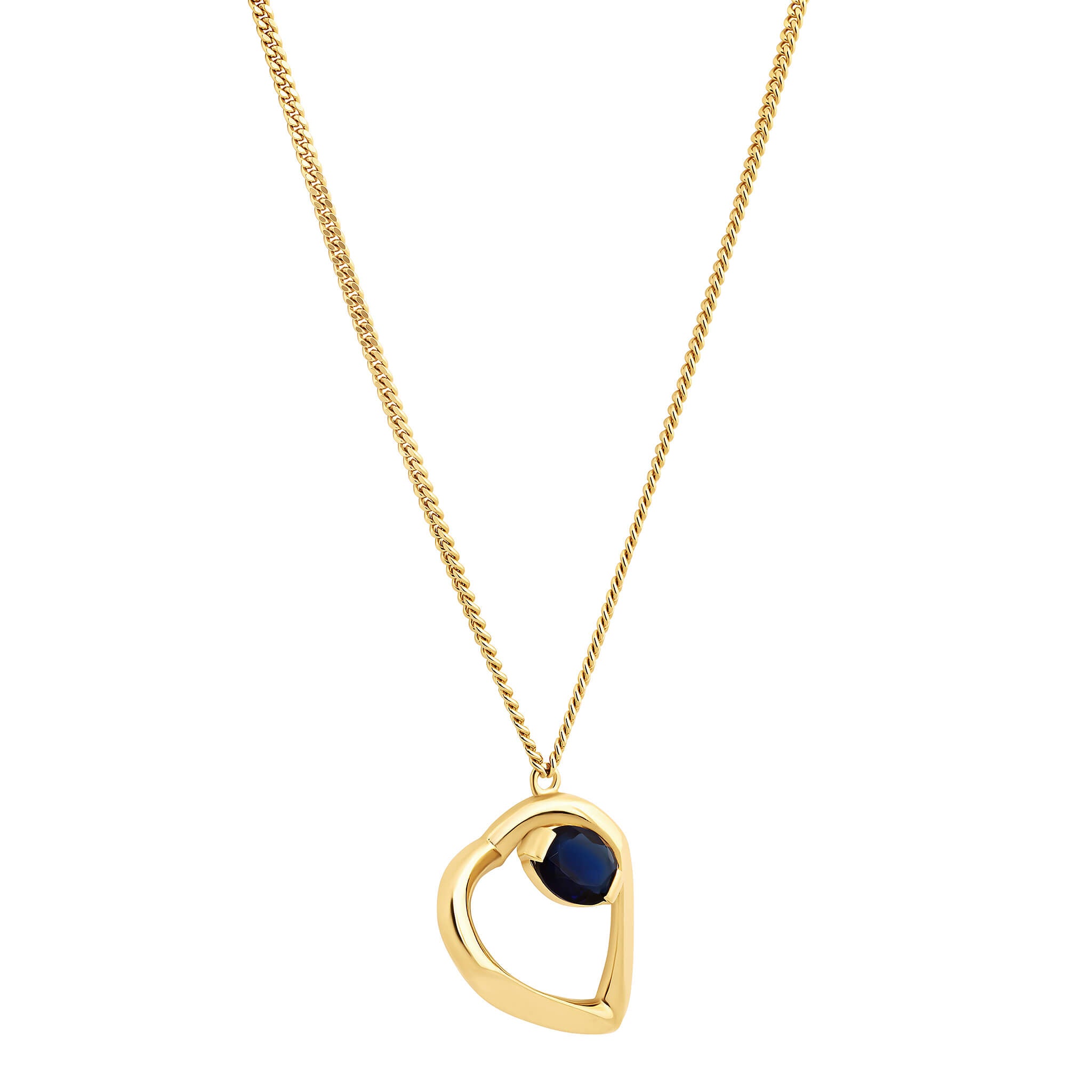 Pulse necklace with cubic zirconia