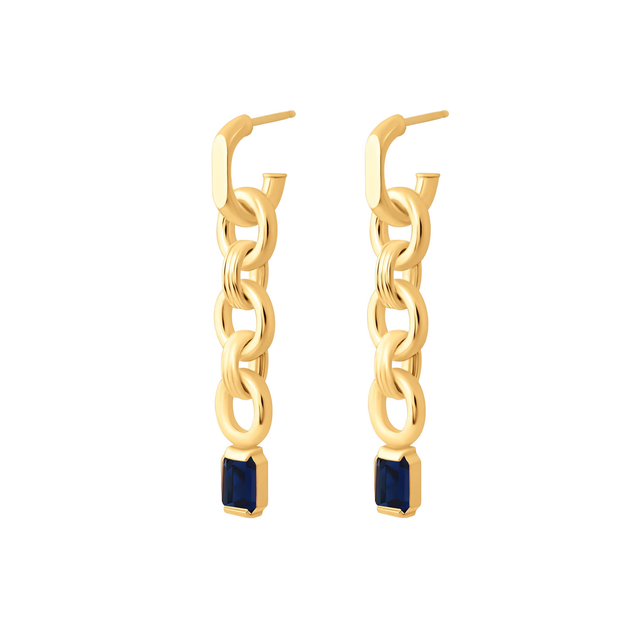 Anchor earrings with cubic zirconia