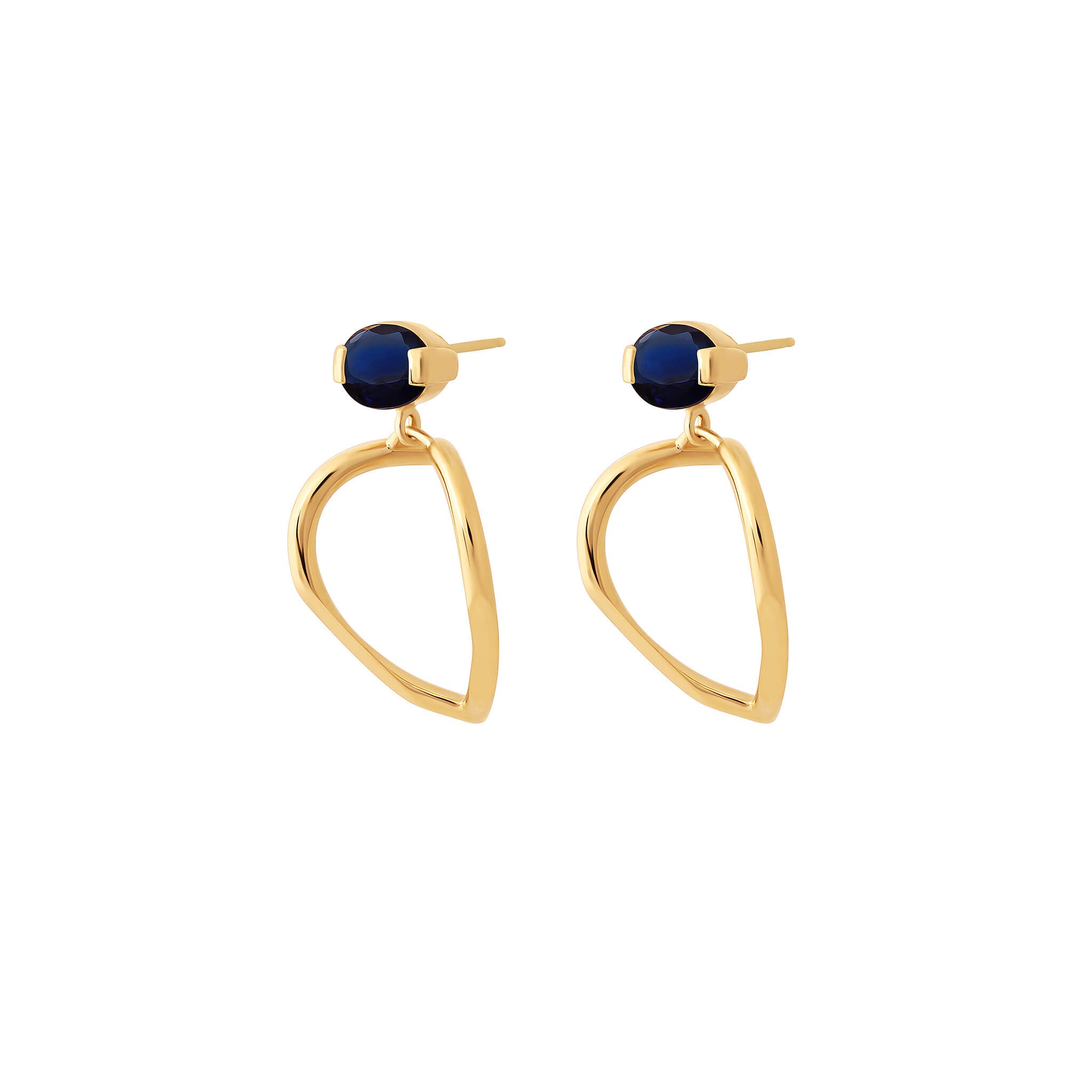 Pulse earrings with cubic zirconia