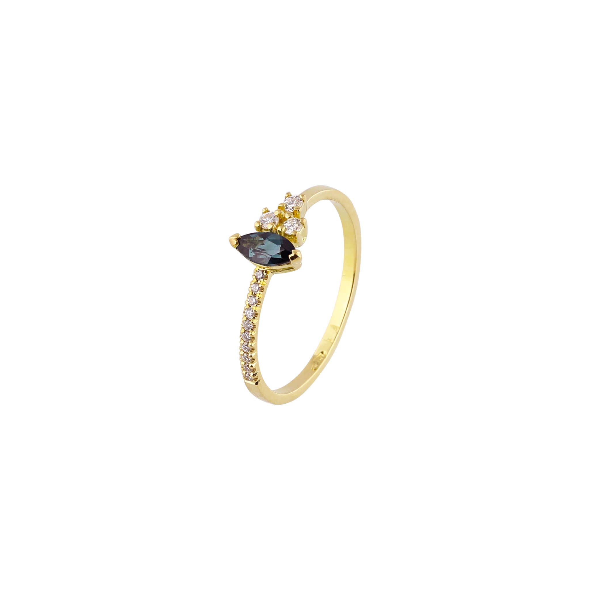 18-carat yellow gold rachelle ring