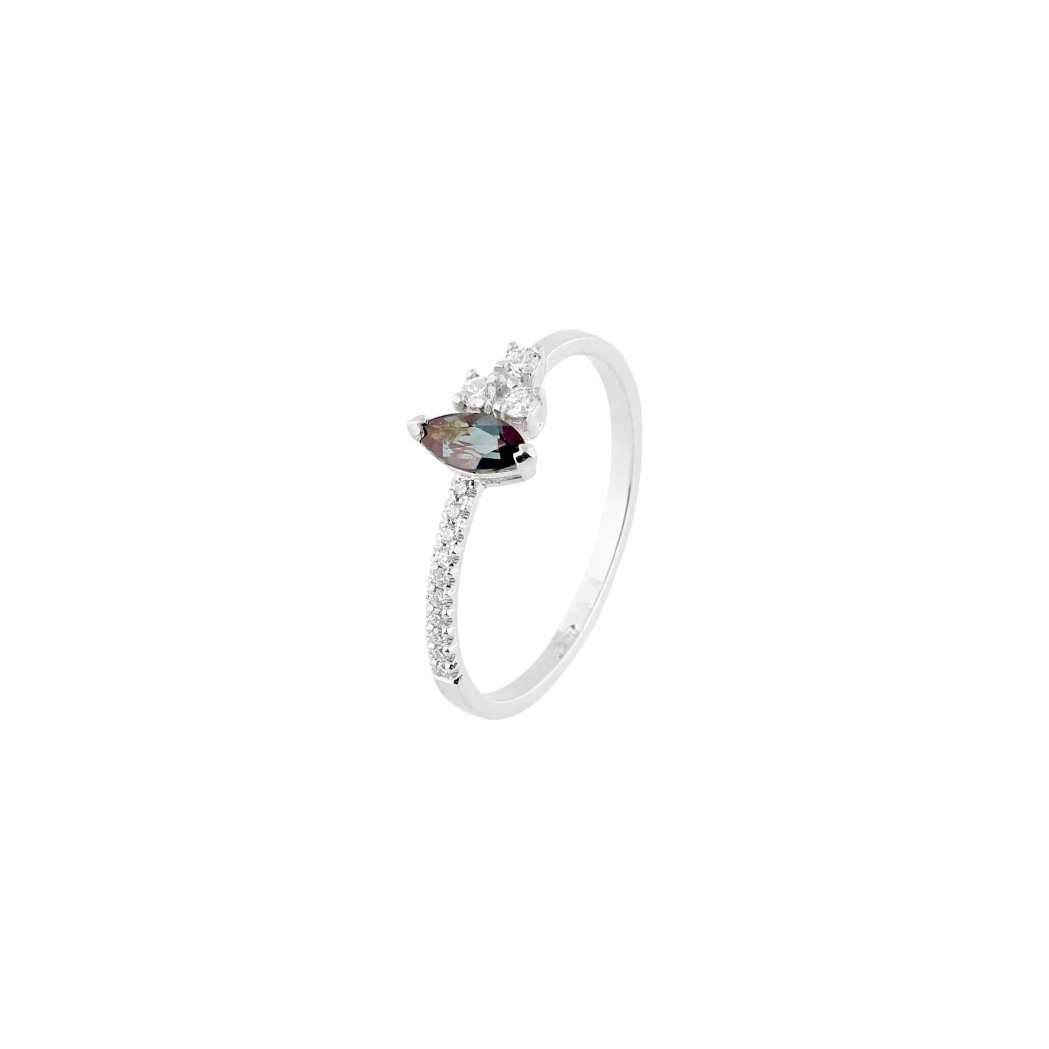 18-carat white gold rachelle ring