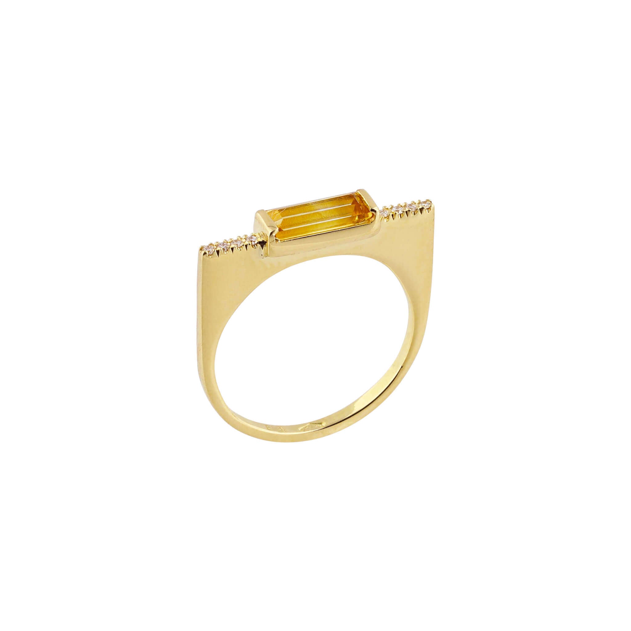 18-carat yellow gold rosie ring