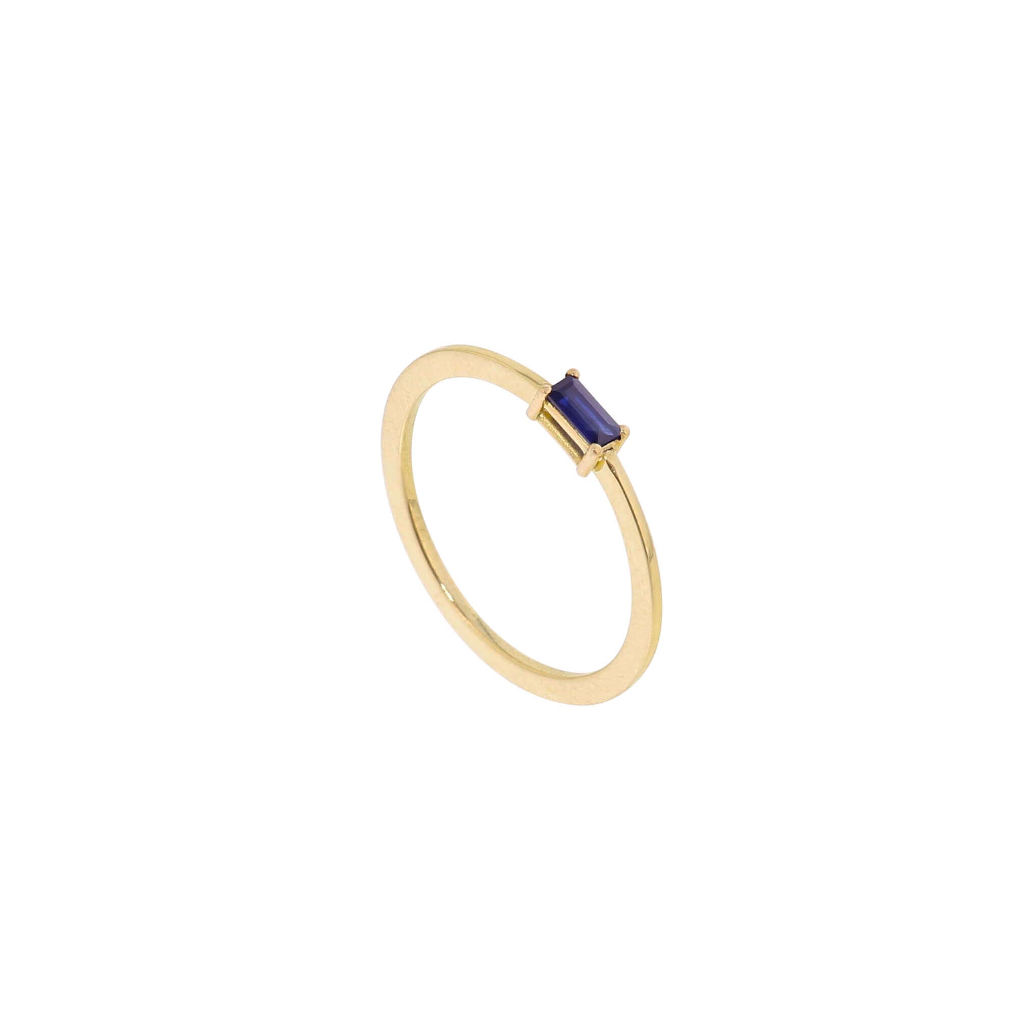 18-carat yellow gold sapphire ruth ring