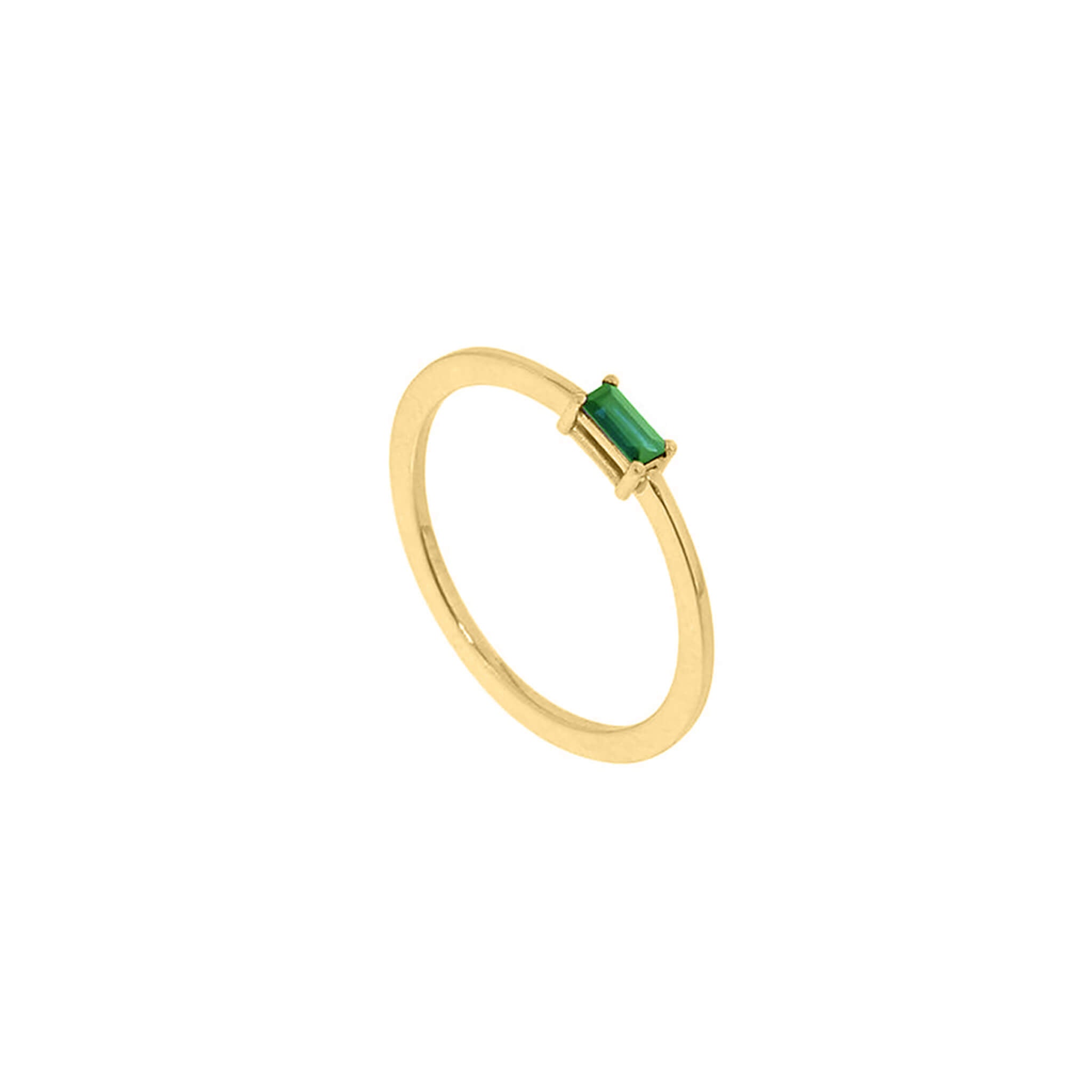 18-carat yellow gold emerald ruth ring