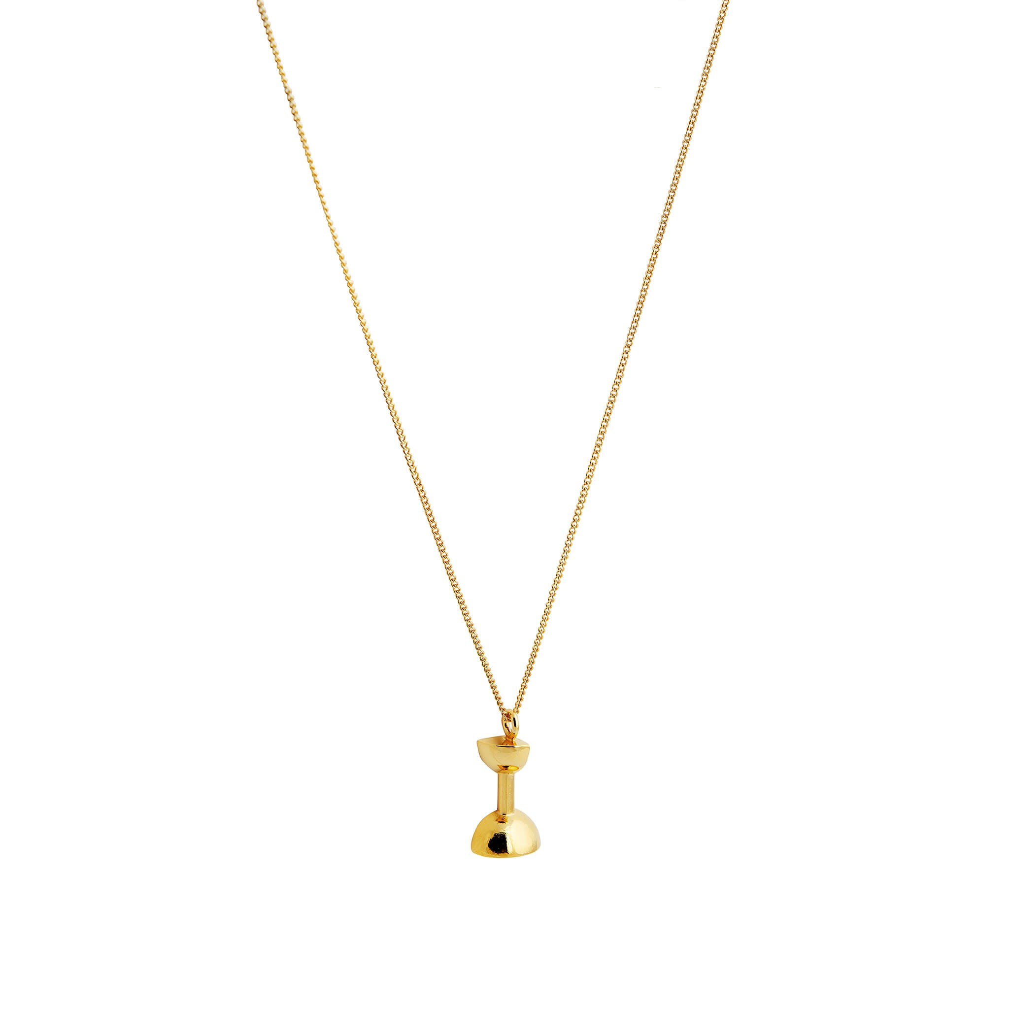 gold-plated column necklace