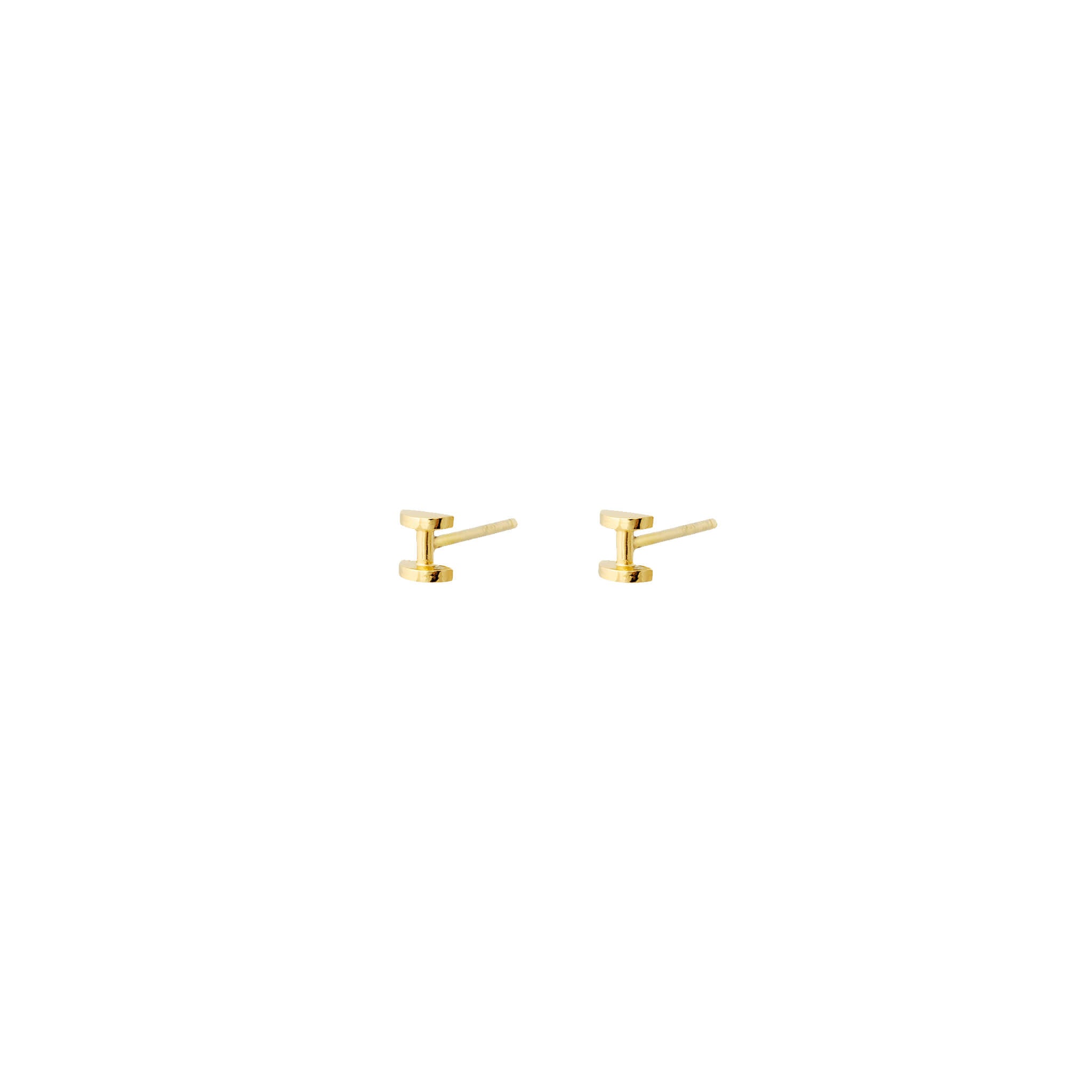 gold-plated i earrings