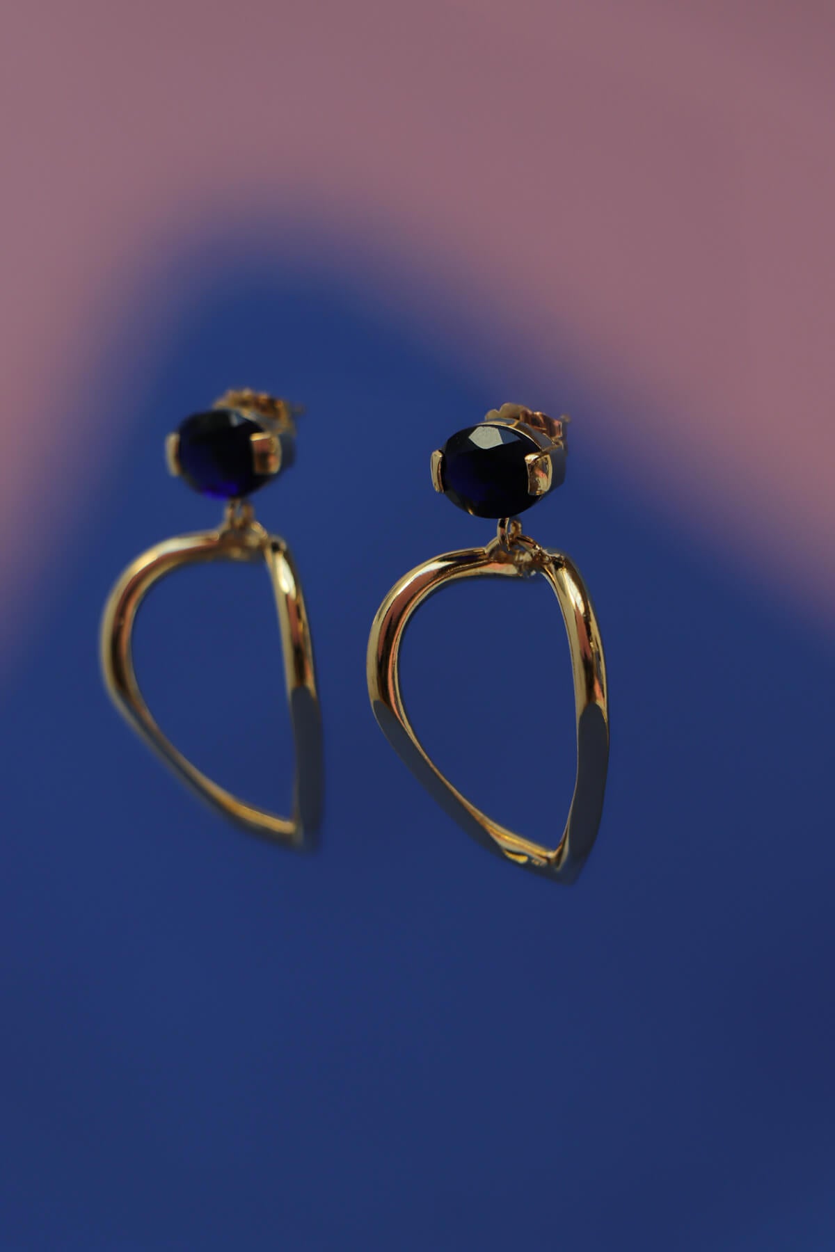 Pulse earrings with cubic zirconia