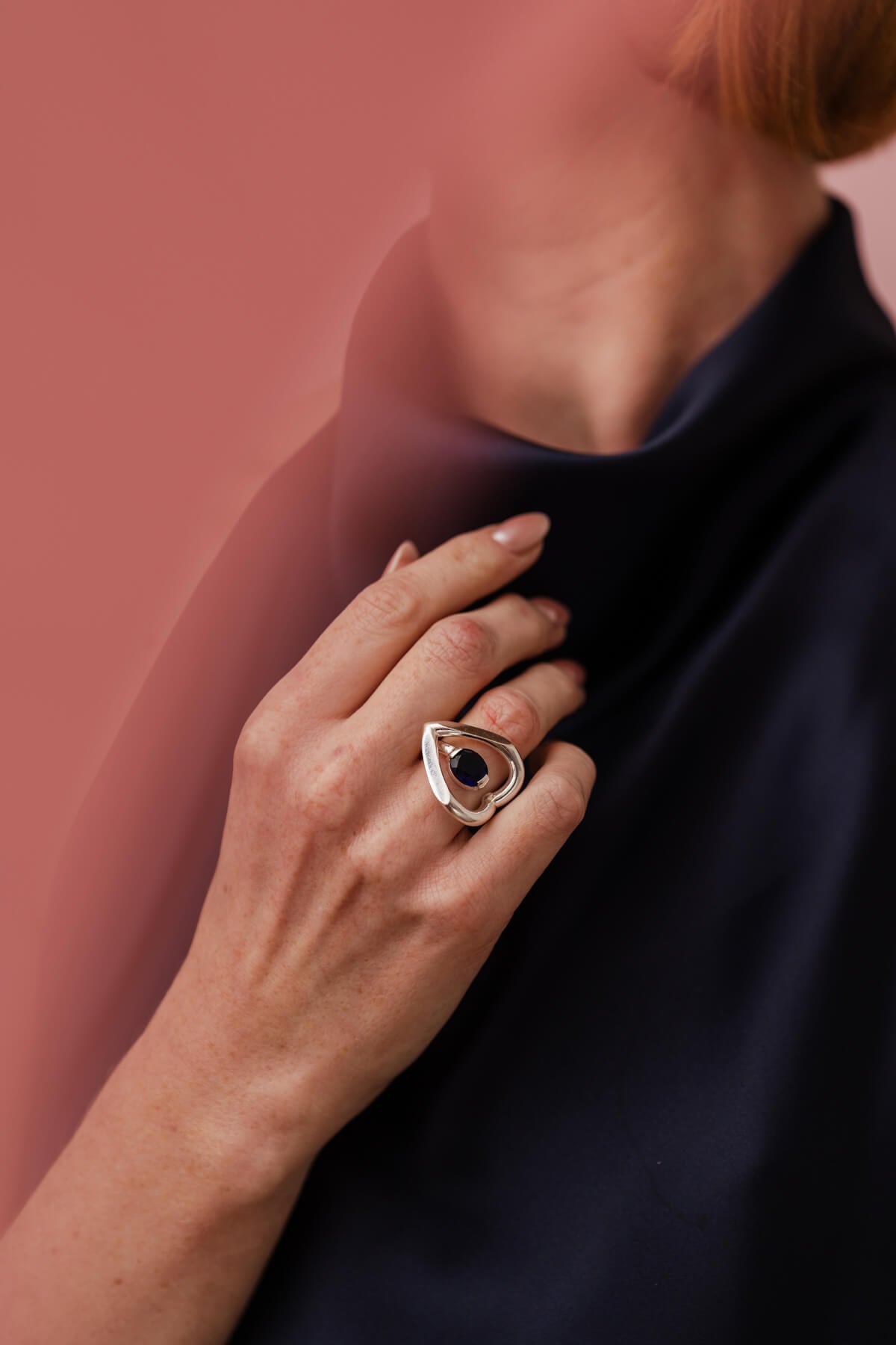 Pulse ring with cubic zirconia