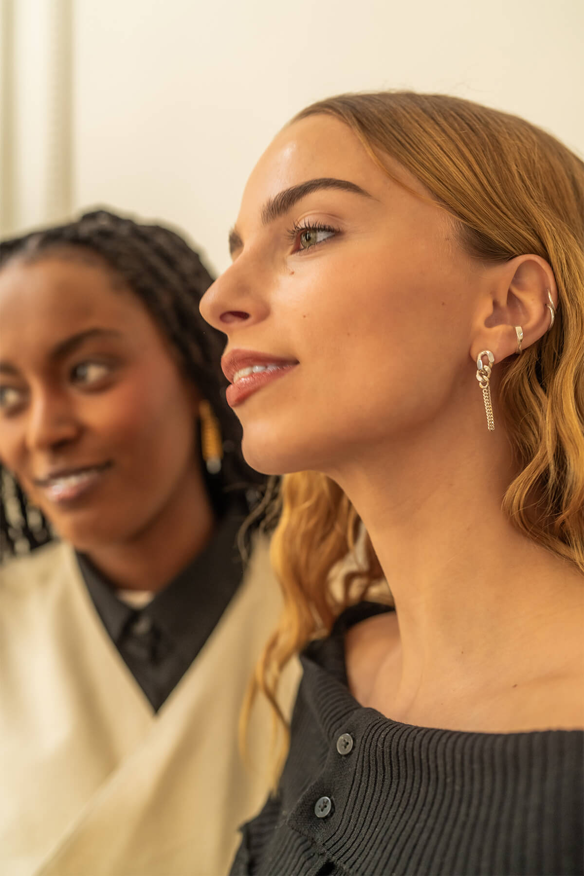 Ice chain earrings