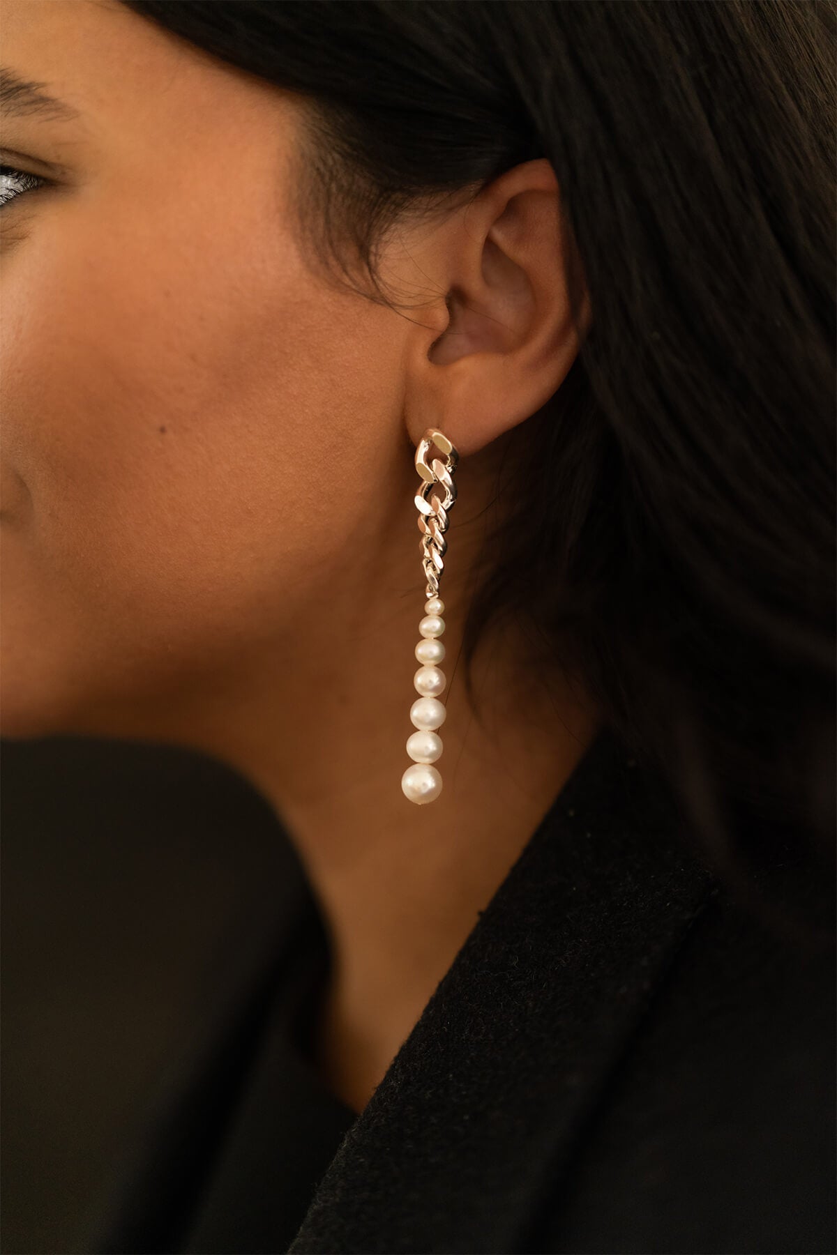 Ice pearl earrings