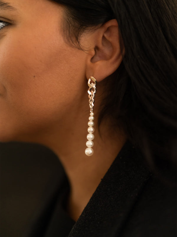 Ice pearl earrings