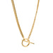 goldplated carve necklace with t-lock