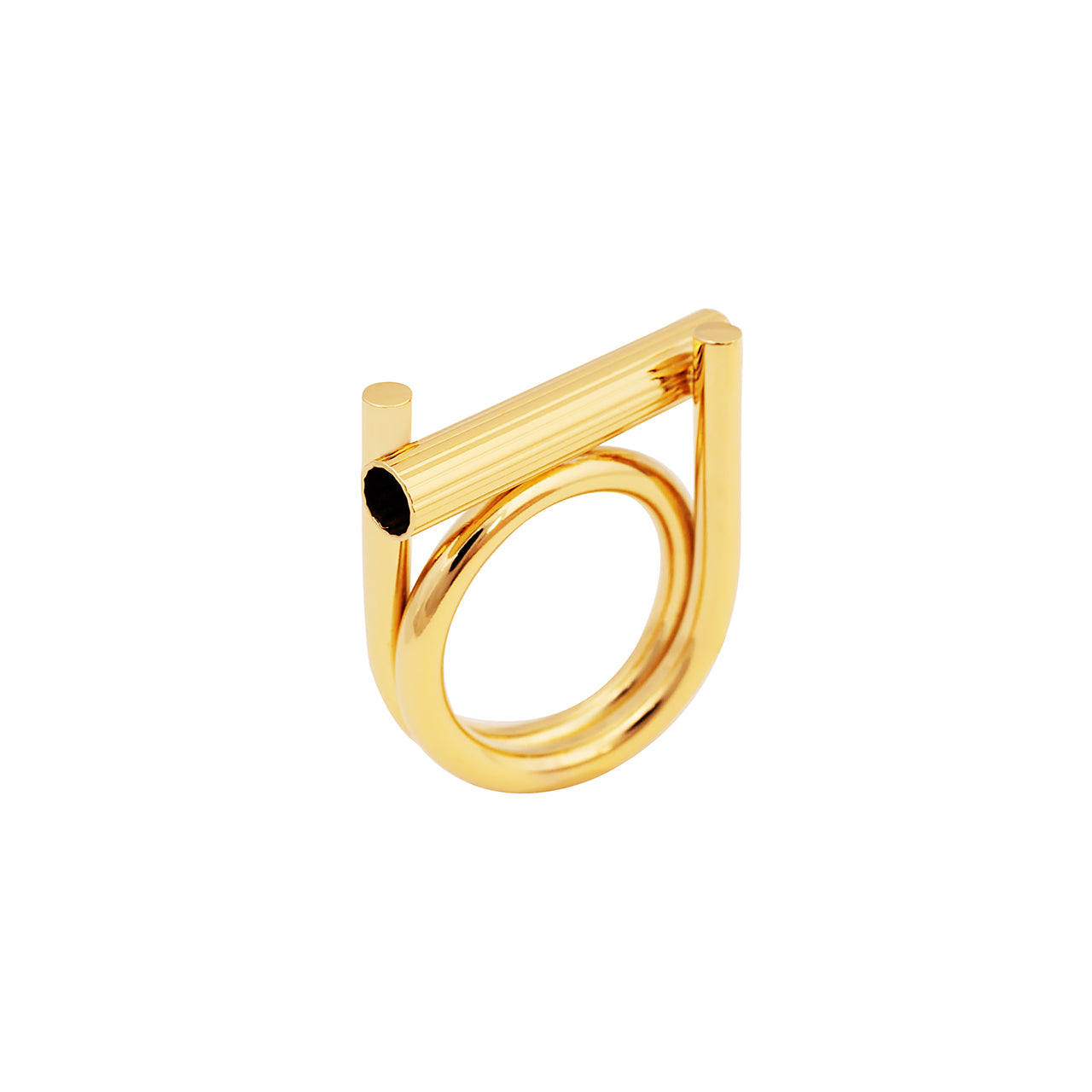 goldplated carve ring