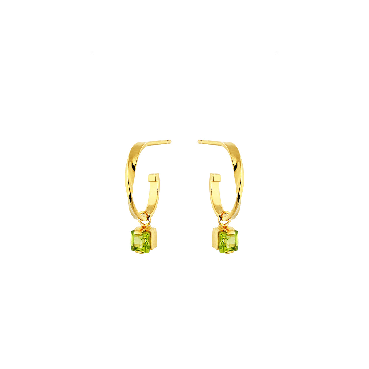 Eternal hoops with peridot