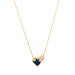 goldplated milestone necklace with rose quartz and sodalite