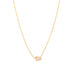 goldplated milestone necklace with rose quartz
