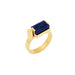 goldplated milestone ring with sodalite