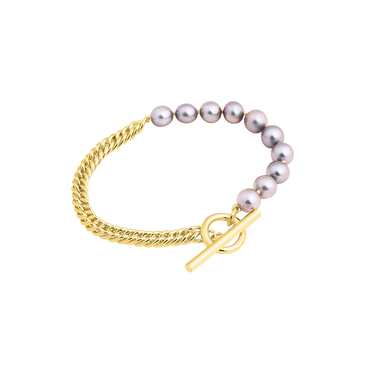 Ply bracelet with pearl