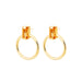 goldplated shine hoops with citrine