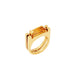 goldplated shine ring with citrine