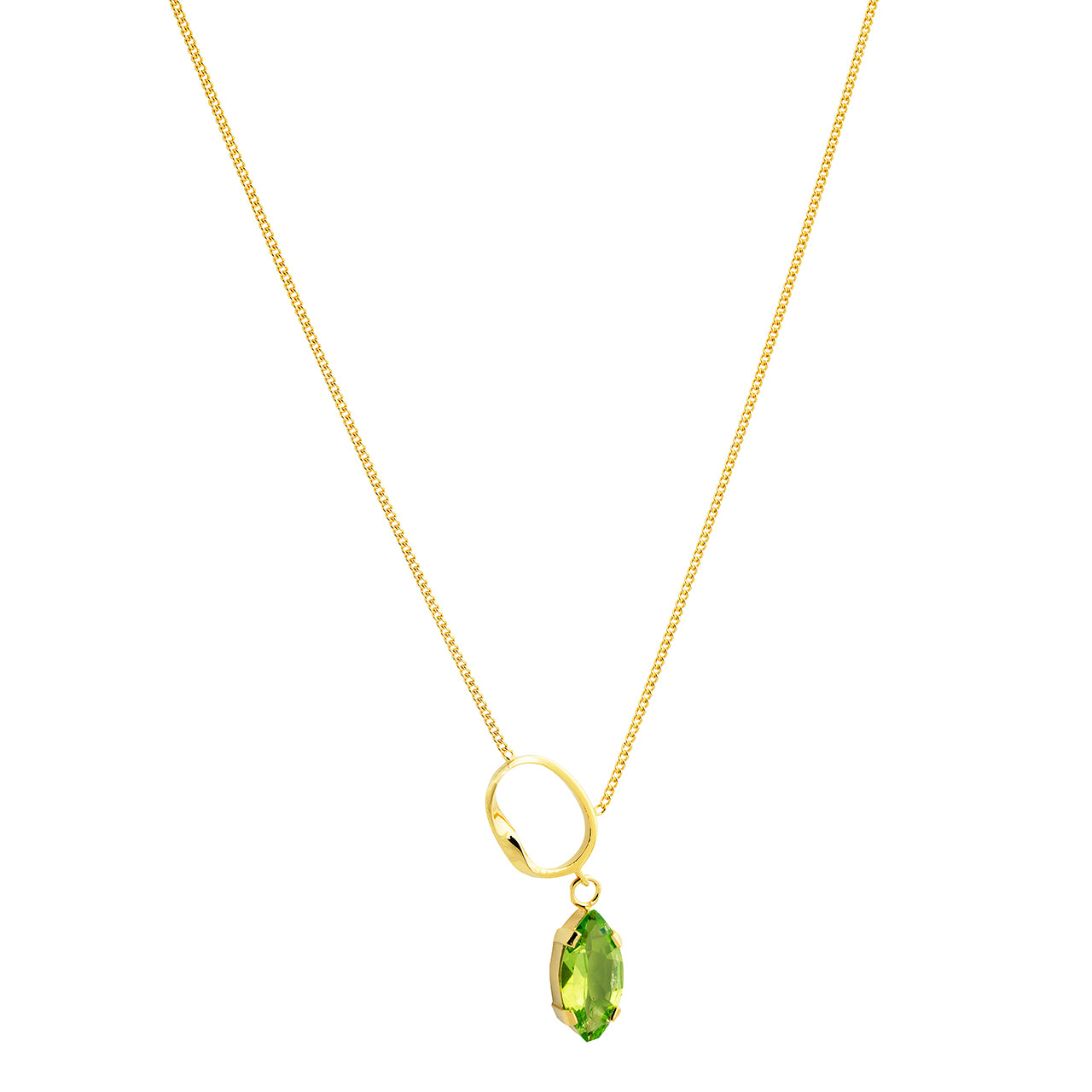 Twist necklace with peridot