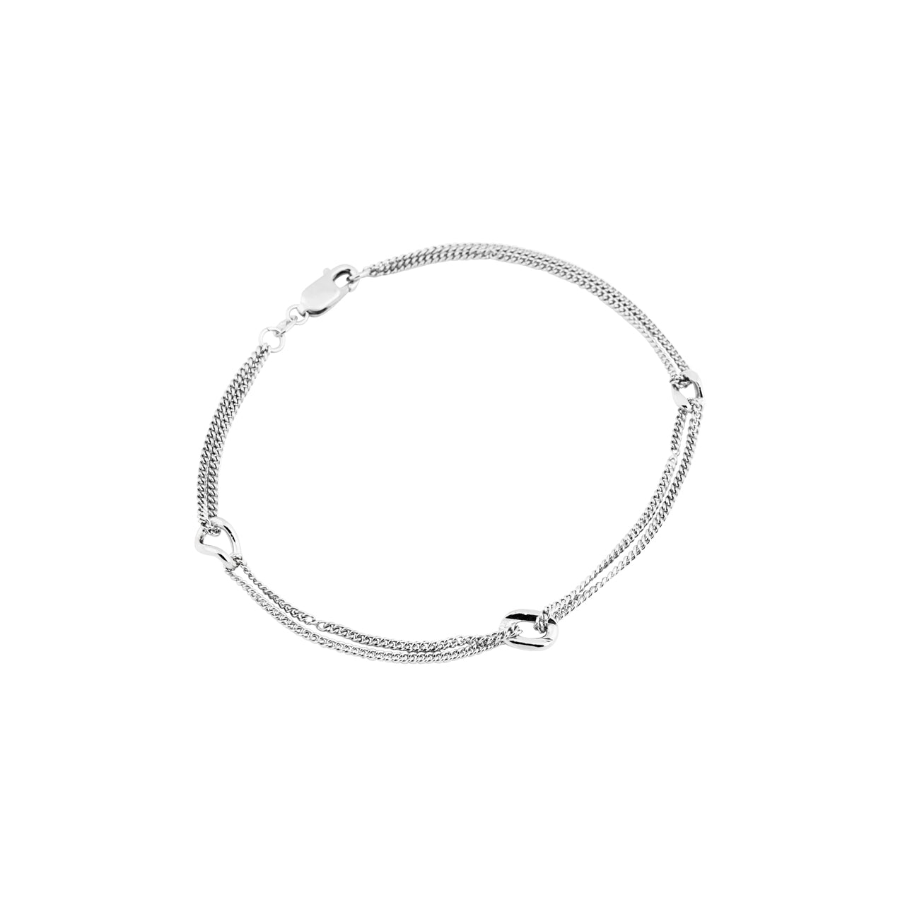 silver cable bracelet