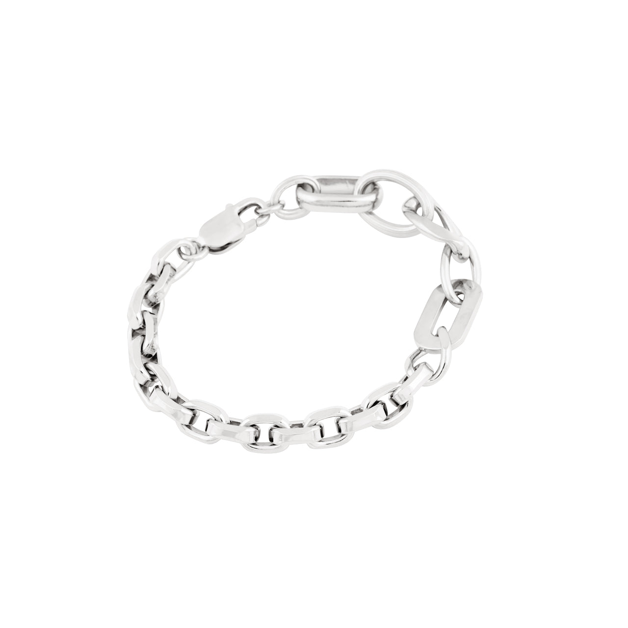 silver carve bracelet