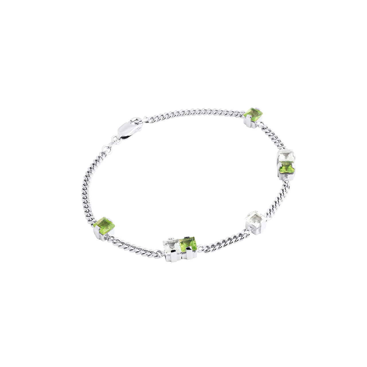 Eternal bracelet with peridot and crystal