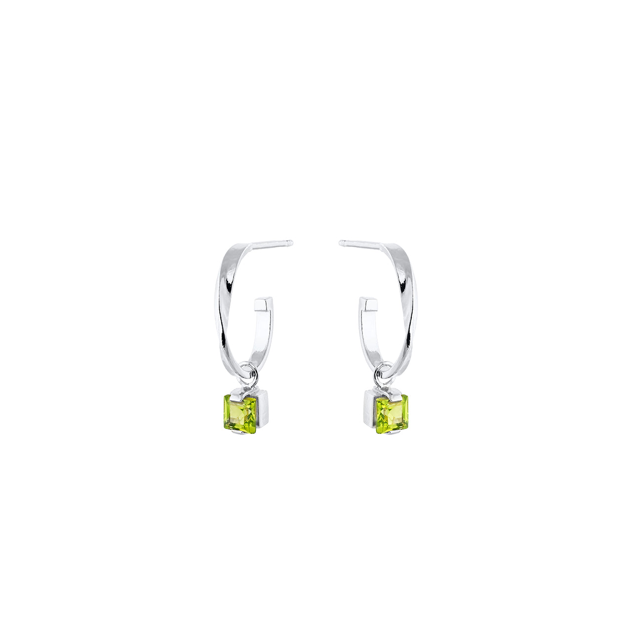 Eternal hoops with peridot