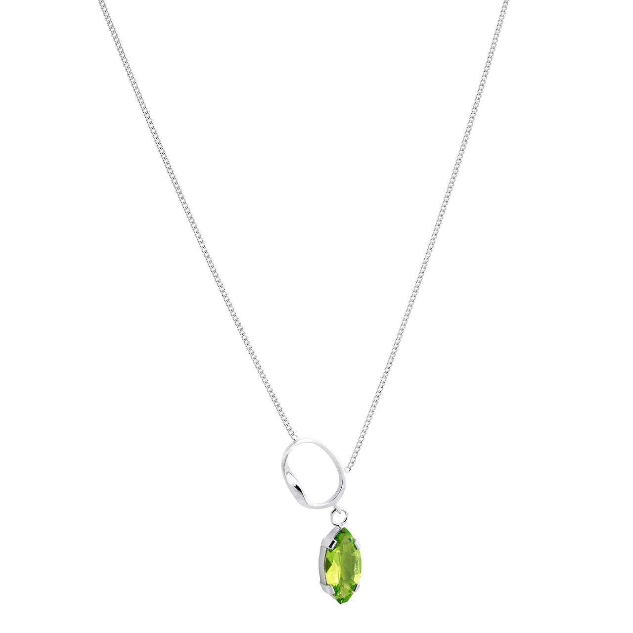 Twist necklace with peridot