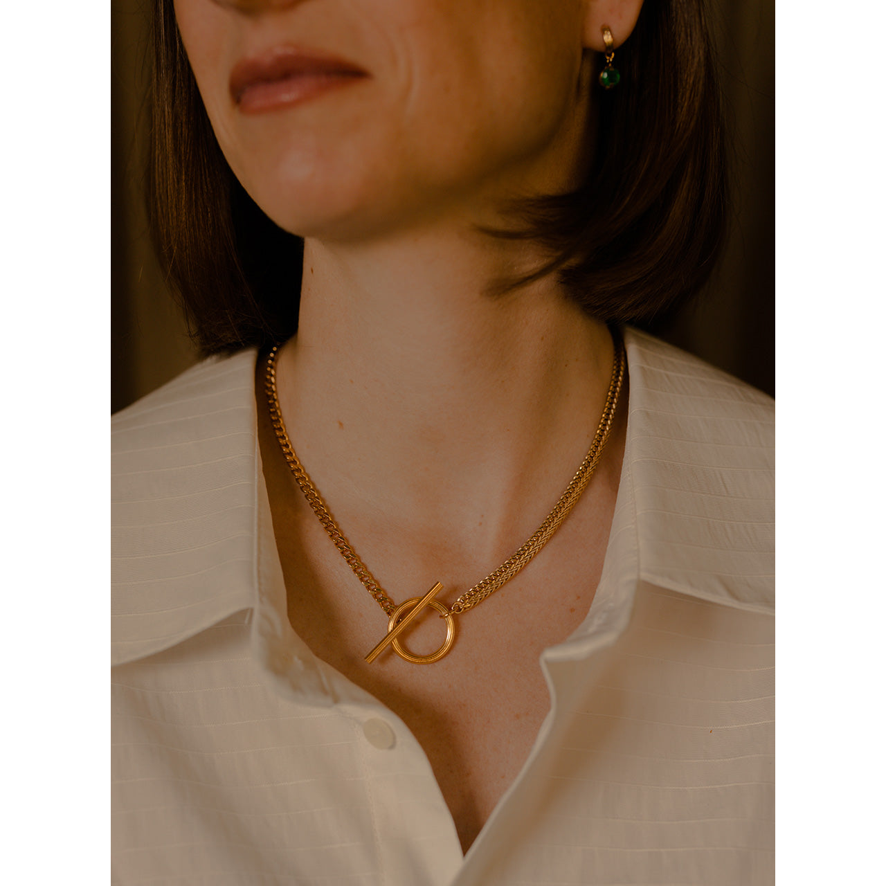 The Carve necklace perfectly complements the Carve earrings and bracelet.