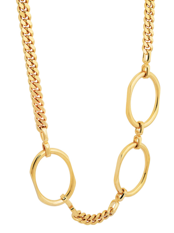 Product image of Facet necklace in 18-carat gold-plated silver