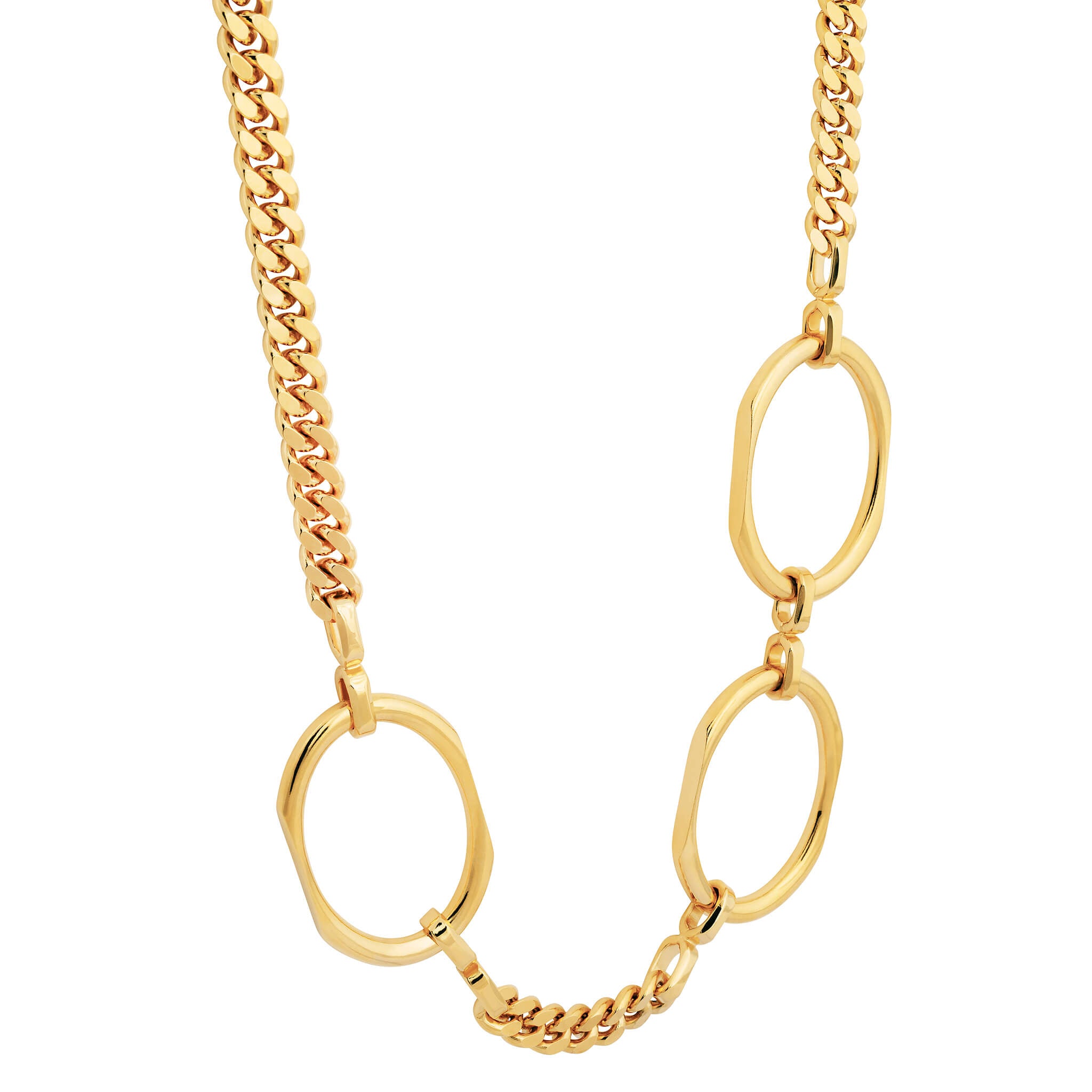 Product image of Facet necklace in 18-carat gold-plated silver