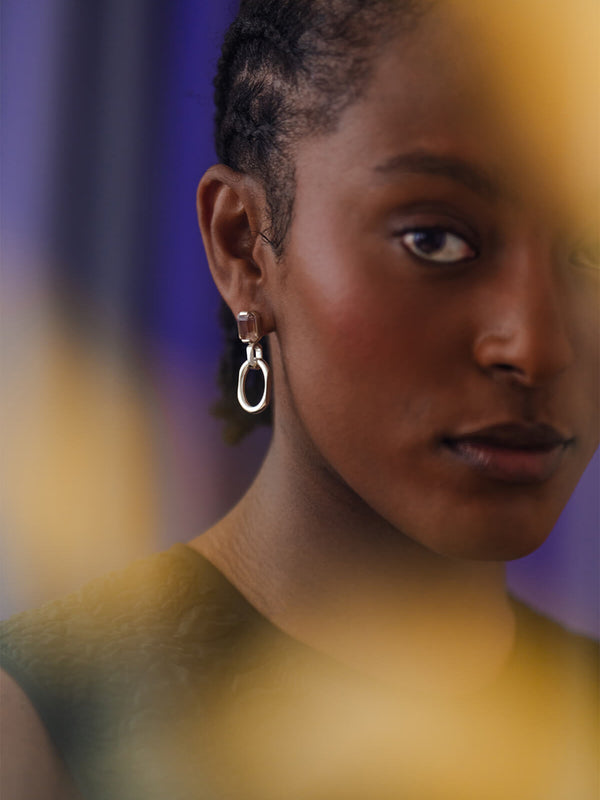 Prism earrings with ametrine