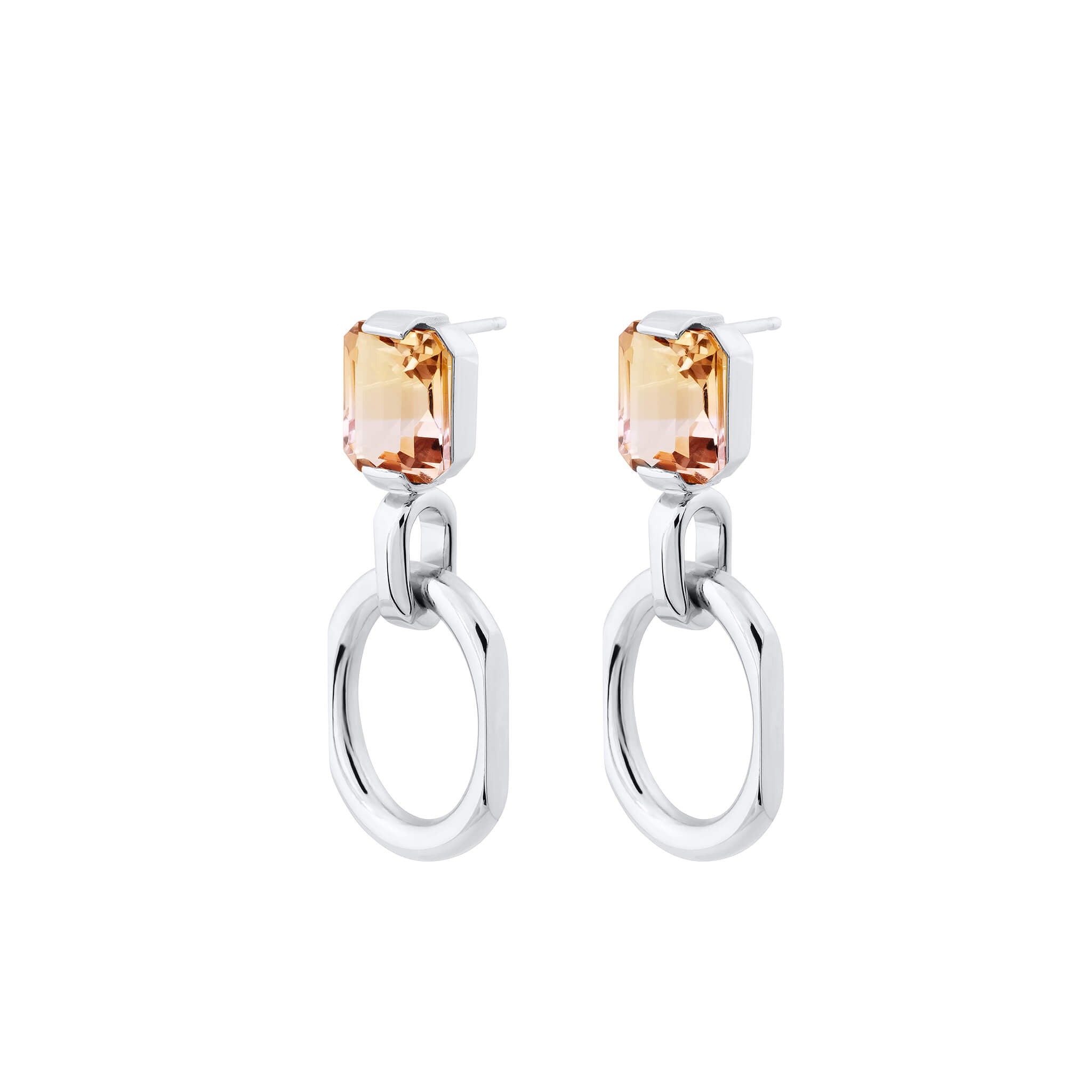 Product image of Prism earrings with ametrine in sterling silver