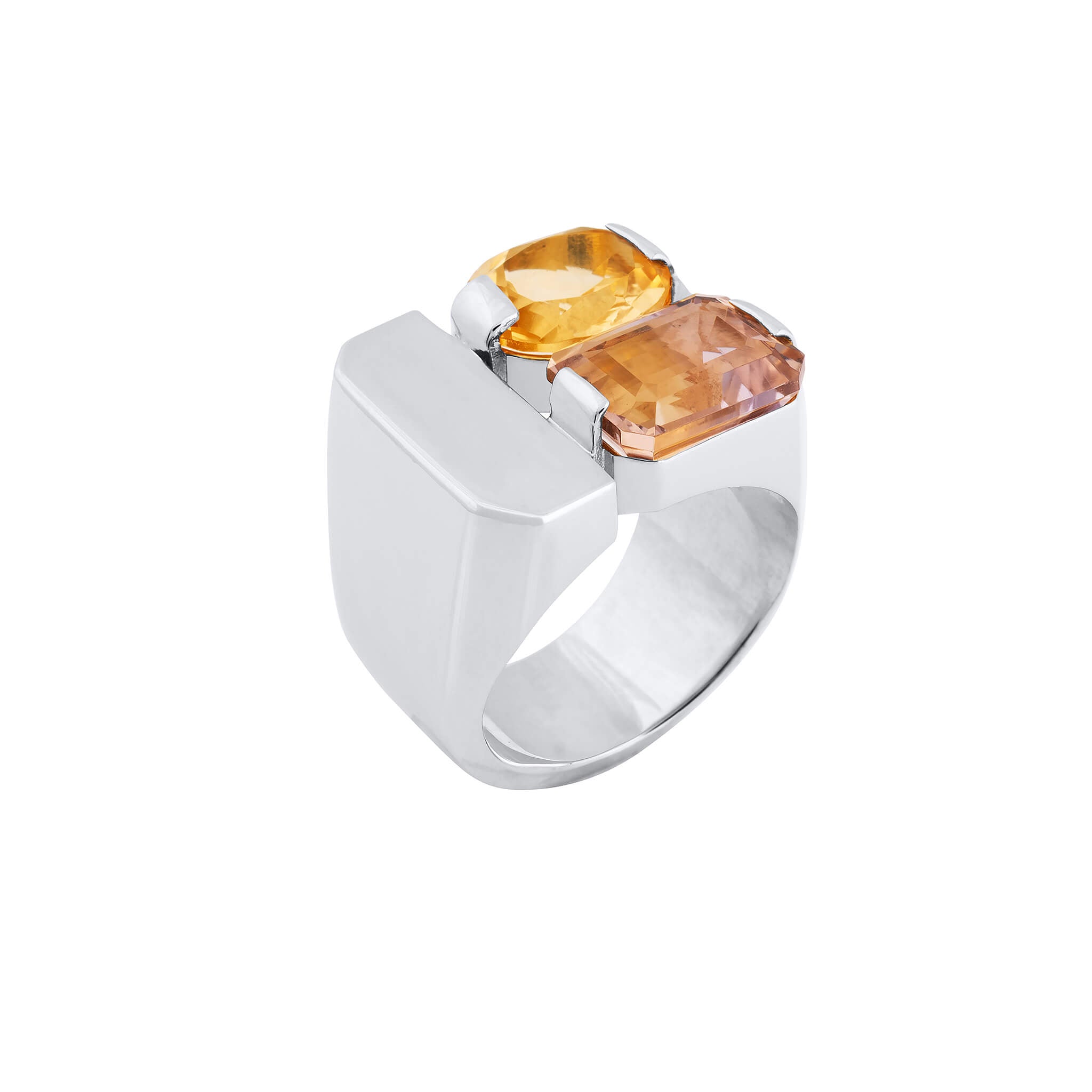 Product image of Prism ring with citrine and ametrine in sterling silver
