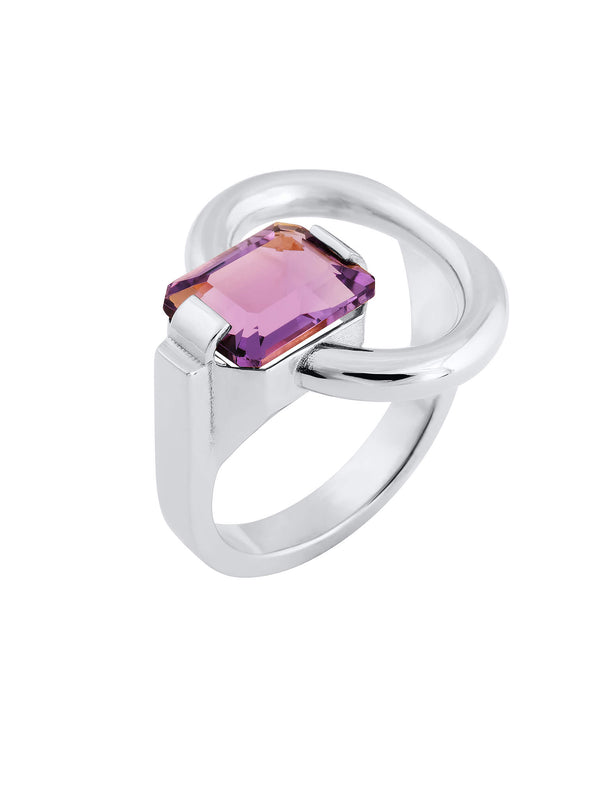 Product image of Ray ring with amethyst in sterling silver
