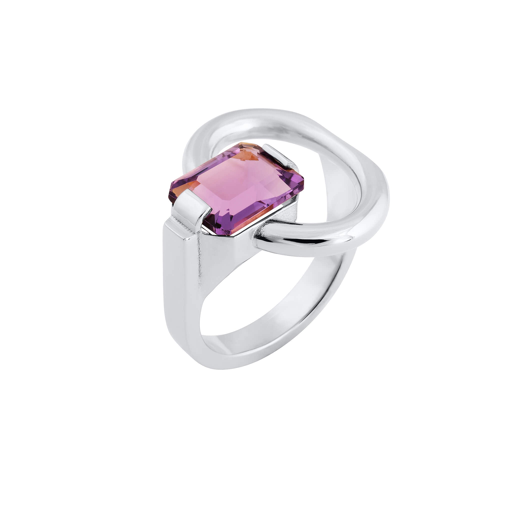 Product image of Ray ring with amethyst in sterling silver