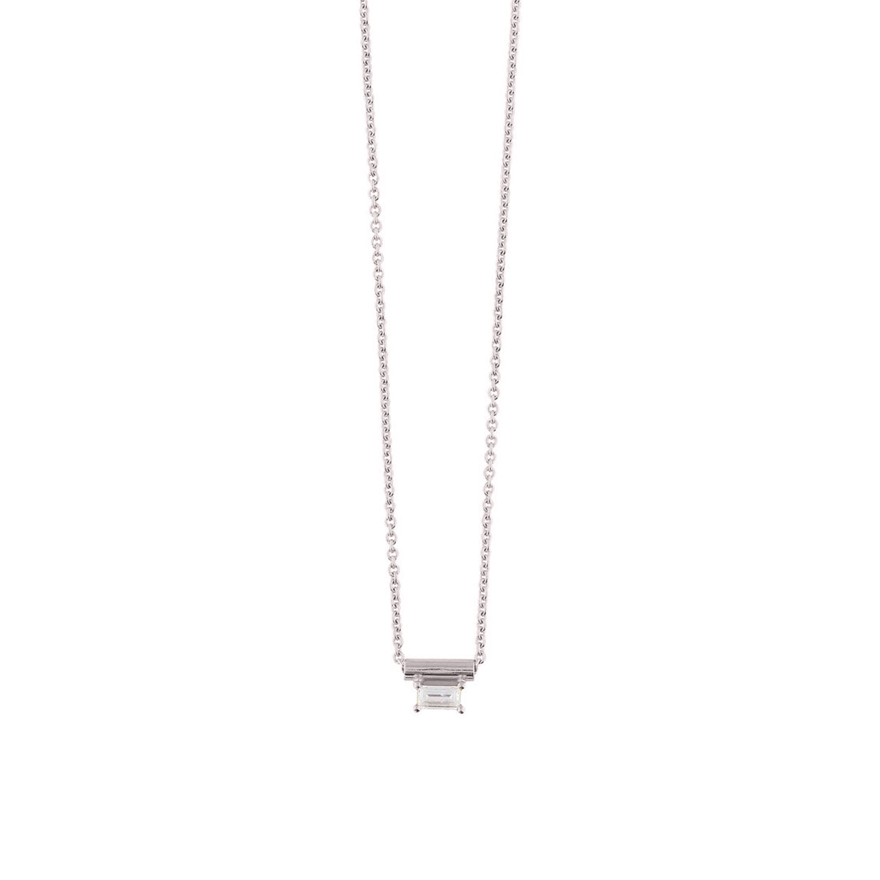 18 carat white gold nora necklace