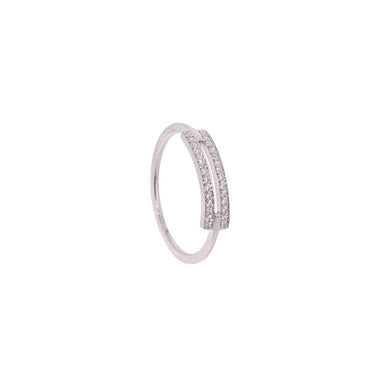 18-carat white gold roxanne ring