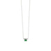 18k white gold emerald nora necklace