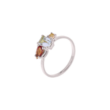 18-carat white gold rosa ring