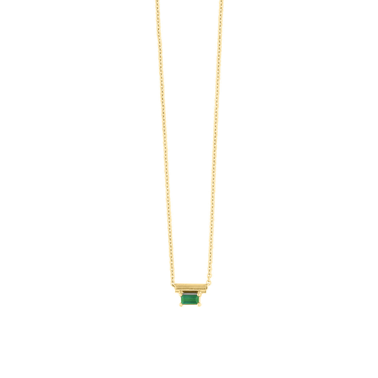 18k yellow gold emerald nora necklace