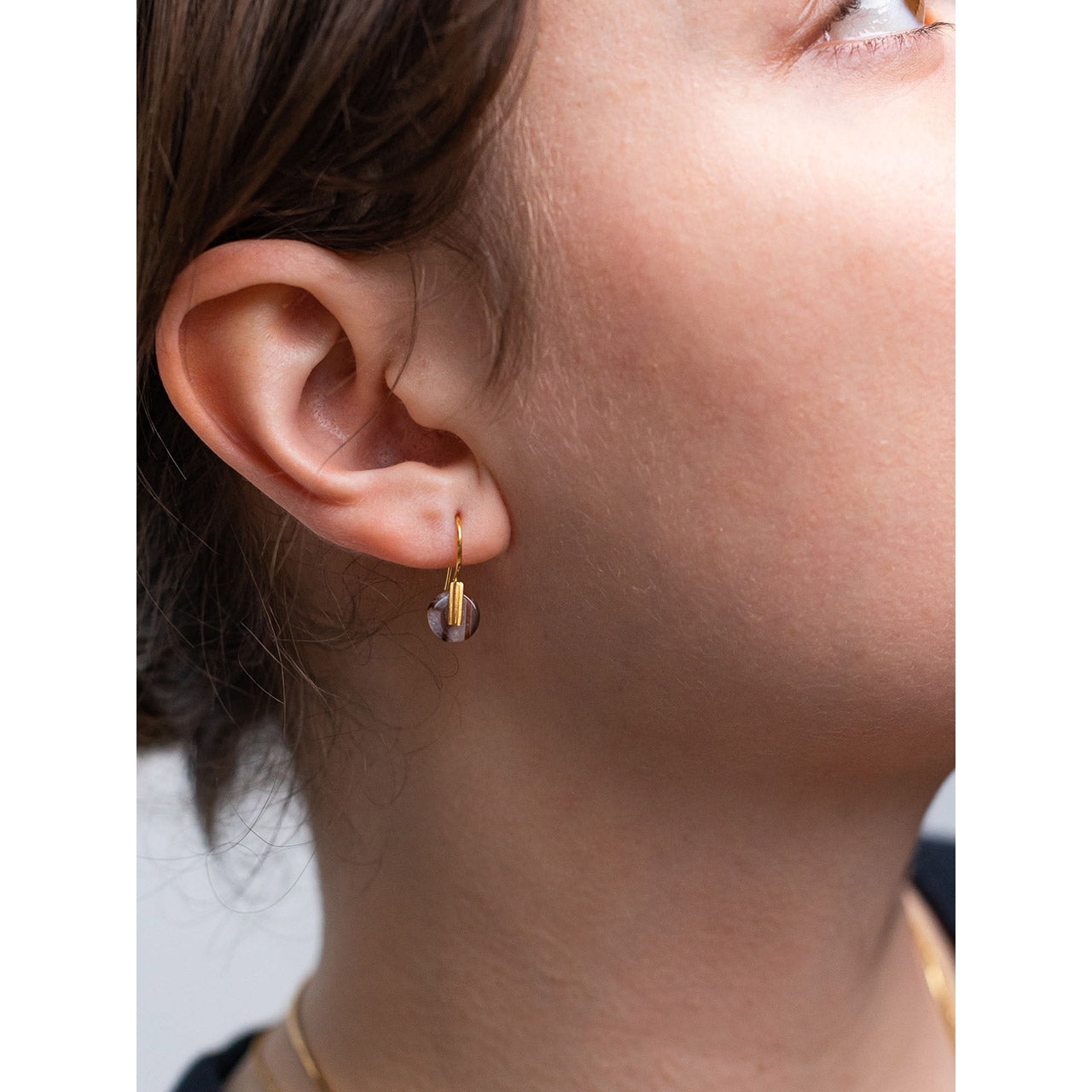carnelian agate hook earrings