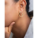 engraved twisted hoop earrings