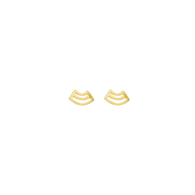 gold-plated arch stud earrings