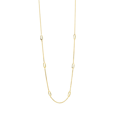 gold elegant long chain necklace